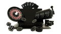 Online Casino Concept, Roulette Wheel, Slot Machine, Poker Chips And Royal Flash Cards - 3D Illustration Royalty Free Stock Photo