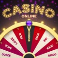 Online casino game of chance vector banner template Royalty Free Stock Photo