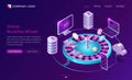 Online casino isometric landing page, web banner Royalty Free Stock Photo