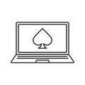 Online casino linear icon Royalty Free Stock Photo