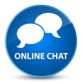 Online chat elegant blue round button