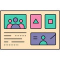 Online chat vector web communication flat icon Royalty Free Stock Photo