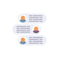 Online chatting with instant messages from multiple users