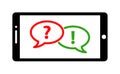 Question answer speech bubbles icon Royalty Free Stock Photo