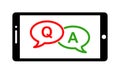 Question answer speech bubbles icon Royalty Free Stock Photo