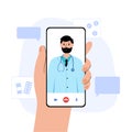 Online clinic and doctor concept