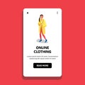 Online Clothing Shopping Store E-commerce Vector