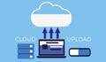 Online Cloud computing. Data Center. Web hosting service. Royalty Free Stock Photo