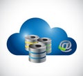 Online cloud server illustration design Royalty Free Stock Photo
