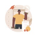 Online coach abstract concept vector illustration.
