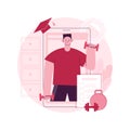 Online coach abstract concept vector illustration.