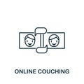 Online Coaching icon from e-learning collection. Simple line element Online Coaching symbol for templates, web design and