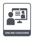online coaching icon in trendy design style. online coaching icon isolated on white background. online coaching vector icon simple