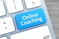 Online Coaching Text on a Button on Modern Computer Keyboard. To Royalty Free Stock Photo