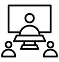 Online collaboration Isolated Vector icon which can easily modify or edit Royalty Free Stock Photo