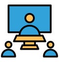 Online collaboration Isolated Vector icon which can easily modify or edit Royalty Free Stock Photo