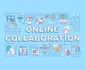 Online collaboration word concepts banner