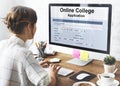 Online College Application Form Concept