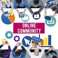 Online Community Connection Internet Concept Royalty Free Stock Photo
