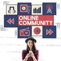 Online Community Connection Society Social Concept Royalty Free Stock Photo
