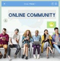 Online Community Friends Communication Connection Concept Royalty Free Stock Photo