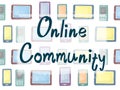 Online Community Sharing Communication Society Concept Royalty Free Stock Photo