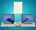 Online conclusion of an electronic contract