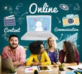 Online Connection Internet Web Social Networking Concept Royalty Free Stock Photo