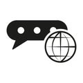 Online conversation chat icon. Vector illustration. eps 10. Royalty Free Stock Photo