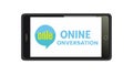 Online Conversation on Tablet, vector design Generative AI Royalty Free Stock Photo