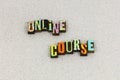 Online course education webinar letterpress