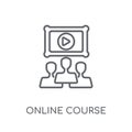Online course linear icon. Modern outline Online course logo con Royalty Free Stock Photo