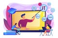 Online IT courses concept vector illustration