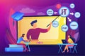 Online IT courses concept vector illustration