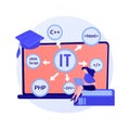 Online IT courses vector concept metaphor Royalty Free Stock Photo