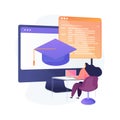 Online IT courses vector concept metaphor Royalty Free Stock Photo