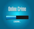 online crime loading bar sign concept