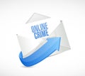 online crime mail sign concept illustration