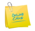 online crime memo post sign concept