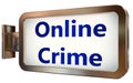 Online Crime on billboard background