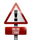 online crime warning road sign concept Royalty Free Stock Photo