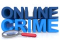 Online crime on white Royalty Free Stock Photo