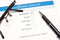 Online customer service satisfaction survey Royalty Free Stock Photo