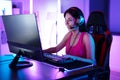 Online Cyber Technology Gaming Girl Playing Internet