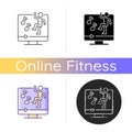 Online dance workout icon.