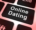 Online Dating Computer Key Showing Romance And Web Love Royalty Free Stock Photo