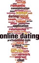 Online dating word cloud Royalty Free Stock Photo