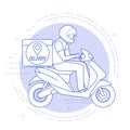 . Online delivery service concept,