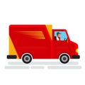 Online delivery service concept, Warehouse, truck