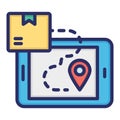 online delivery tracking, order, e-commerce, tracking Royalty Free Stock Photo